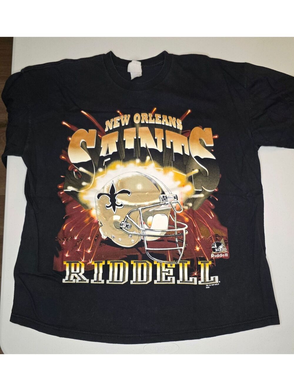 1997 NFL New Orleans Saints Riddell Explosion Tee